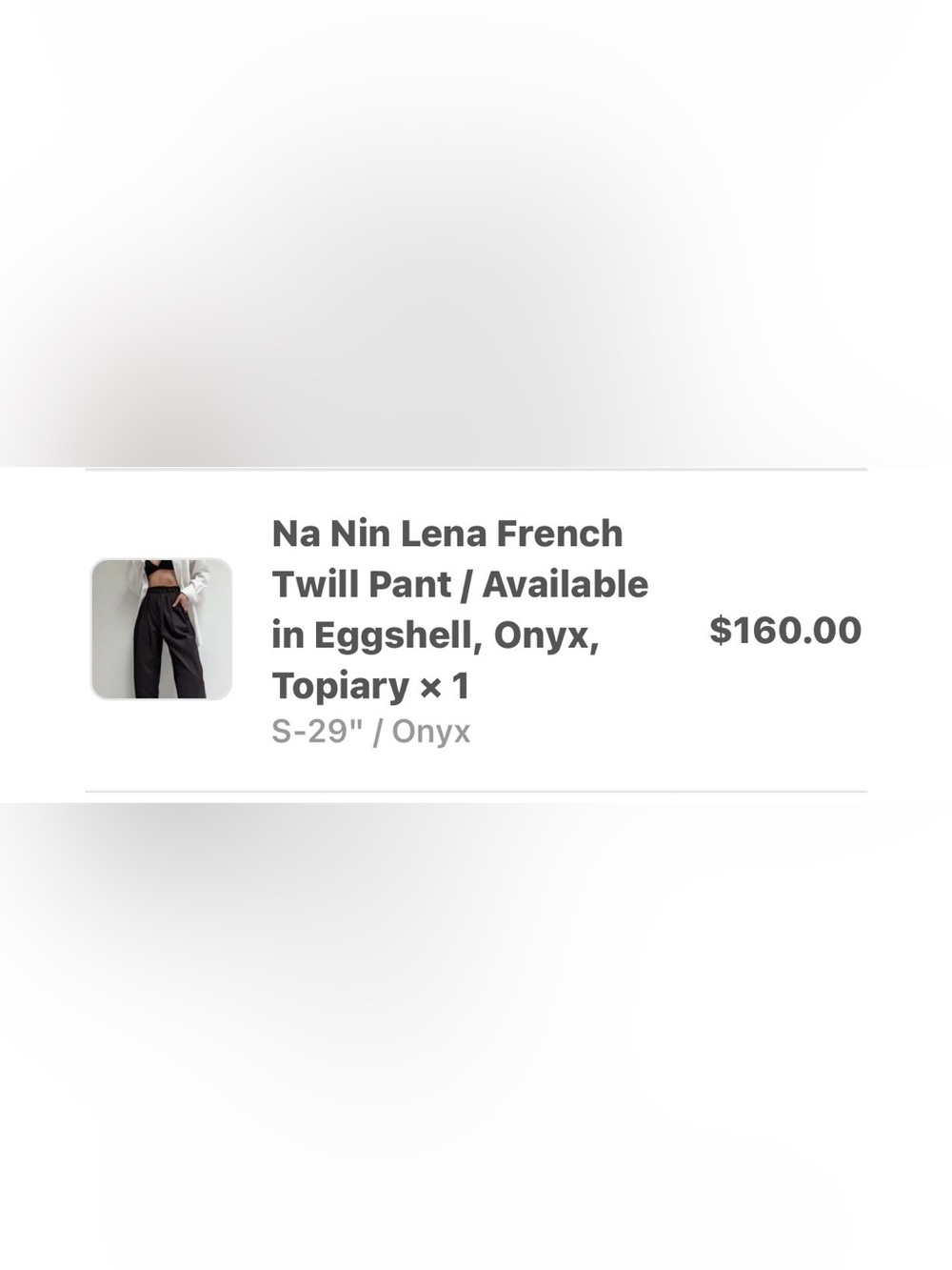 NWOT

Na Nin Lena French
Twill Pant / Onyx
S-29" / - Picture 10 of 10